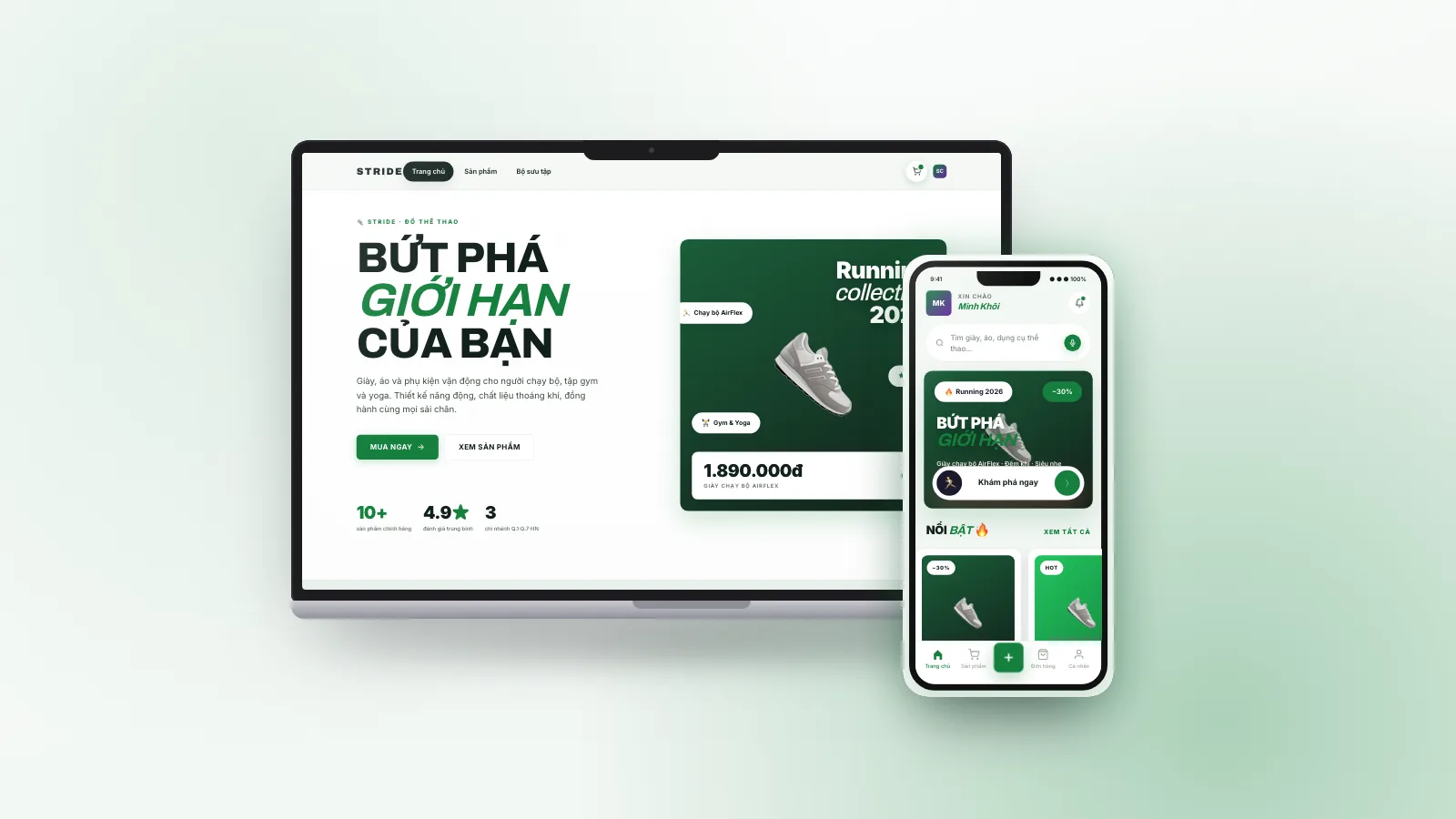 STRIDE — Cửa hàng đồ thể thao